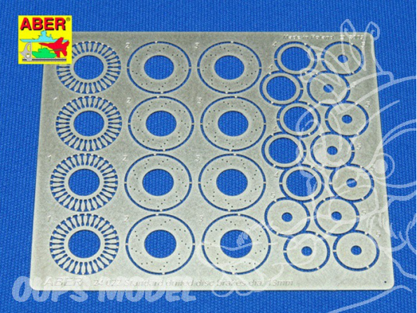 Aber 24022 Set disques de frein ventilés percé 13mm pour Tamiya Aoshima et Fujimi 1/24