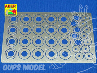 Aber 24025 Set disques de frein ventilés fendu 12mm pour Tamiya Aoshima et Fujimi 1/24