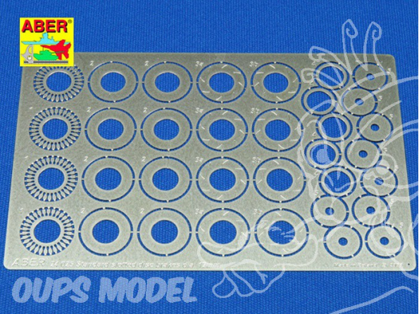 Aber 24025 Set disques de frein ventilés fendu 12mm pour Tamiya Aoshima et Fujimi 1/24