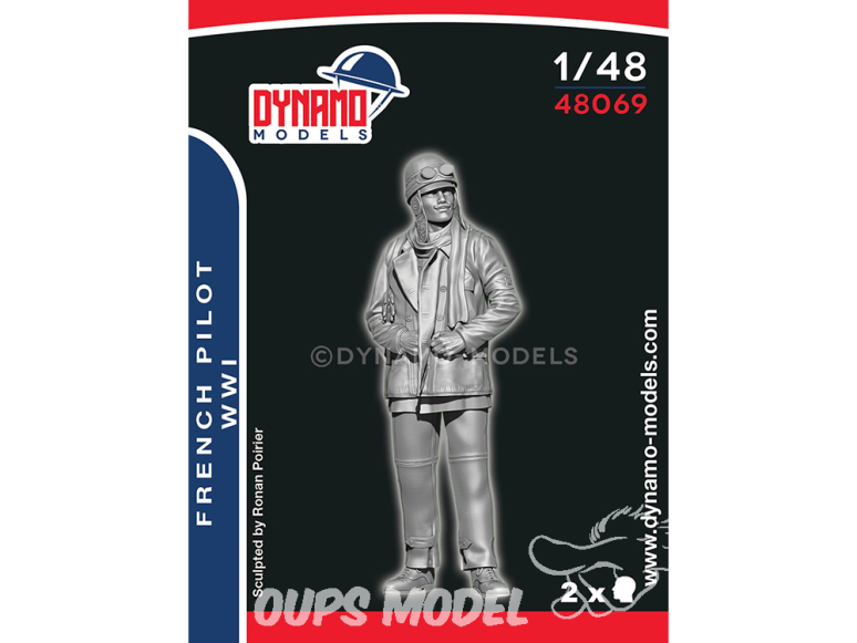 Dynamo models figurine 48069 Pilote d'avion Français WWI 1/48