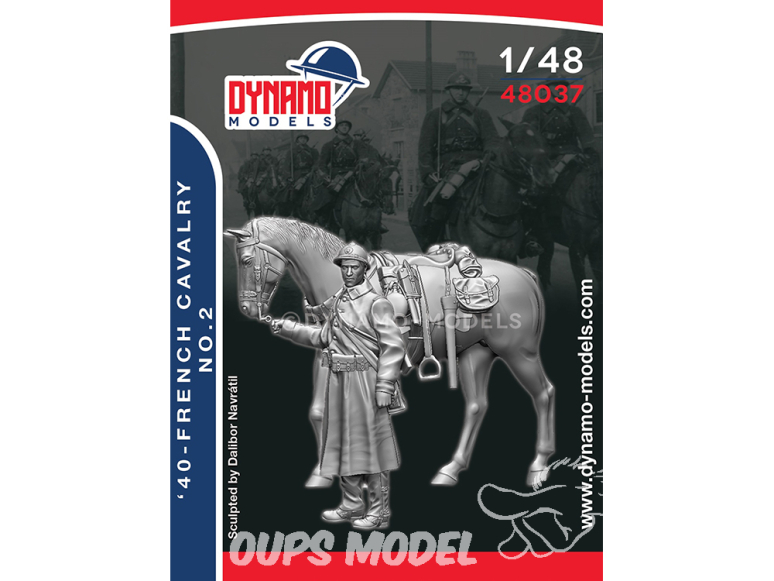 Dynamo models figurine 48037 Cavalier Français 1940 No.2 1/48