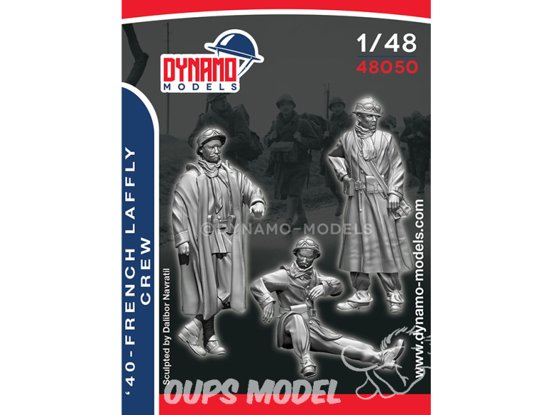 Dynamo models figurine 48050 Equipage Français Laffly 1940 1/48