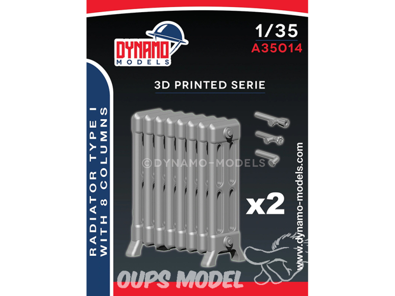 Dynamo models accessoires A35014 Radiateur Type 1 avec 8 colonnes x2 1/35