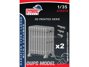 Dynamo models accessoires A35015 Radiateur Type 1 large avec 8 colonnes x2 1/35