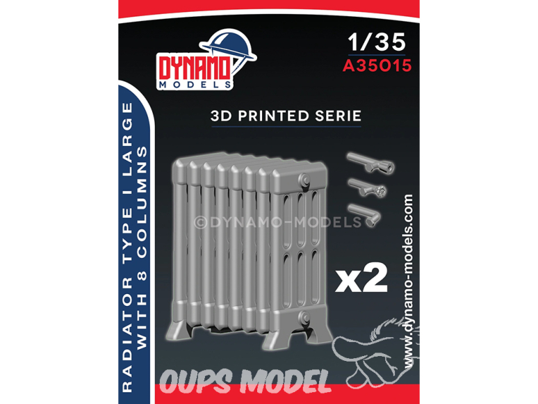 Dynamo models accessoires A35015 Radiateur Type 1 large avec 8 colonnes x2 1/35