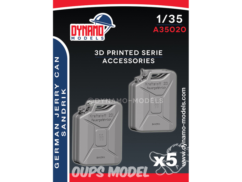 Dynamo models accessoires A35020 Jerry Can Allemand "Sandrik" x5 1/35