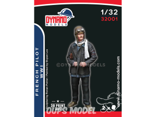 Dynamo models figurine 32001 Pilote d'avion Français WWI 1/32