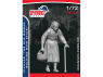 Dynamo models figurine 72034 Civil - Vieille dame marchant avec une canne 1/72