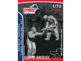Dynamo models figurine 72035 Tankistes Allemands - Rechargement de Tigre 1/72