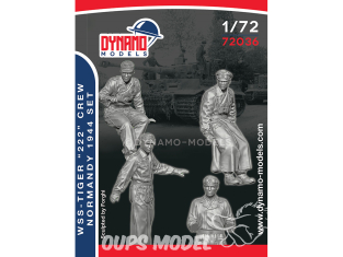 Dynamo models figurine 72036 Equipage Waffen SS Tigre "222" Normandie 1944 1/72