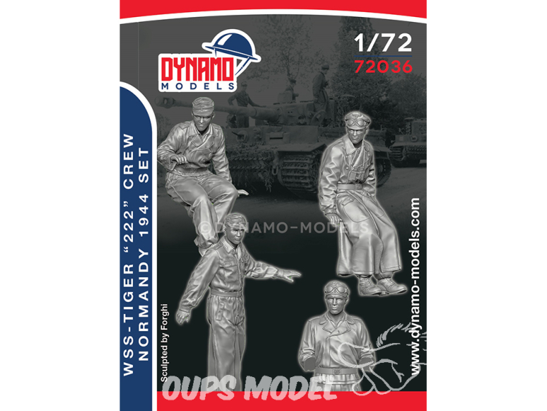 Dynamo models figurine 72036 Equipage Waffen SS Tigre "222" Normandie 1944 1/72