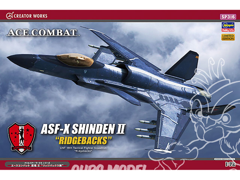 Hasegawa maquette avion 52116 Ace Combat Shinden II Ridgebacks 1/72