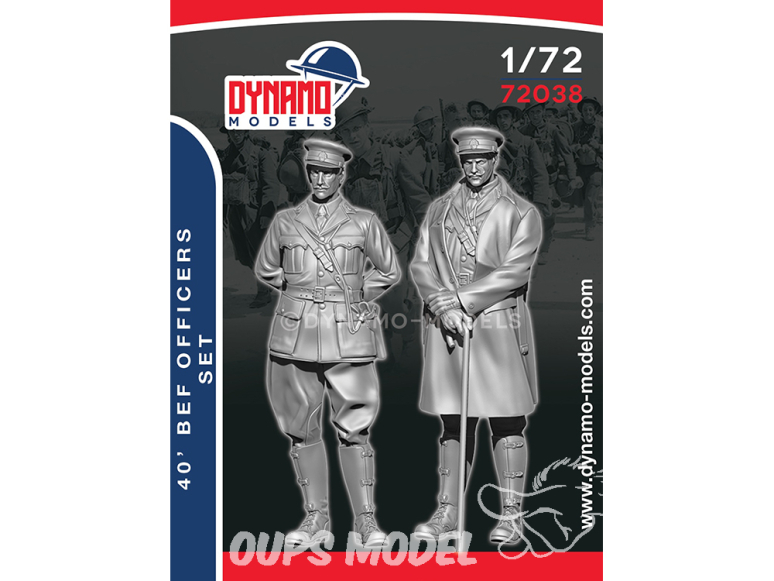 Dynamo models figurine 72038 Set Officiers BEF 1940 1/72