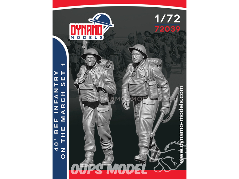 Dynamo models figurine 72039 Infanterie BEF en march Set 1 1940 1/72