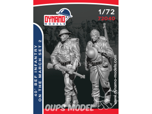 Dynamo models figurine 72040 Infanterie BEF en march Set 2 1940 1/72
