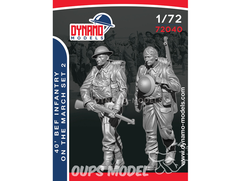 Dynamo models figurine 72040 Infanterie BEF en march Set 2 1940 1/72