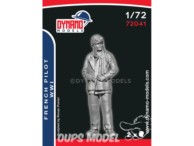 Dynamo models figurine 72041 Pilote d'avion Français WWI 1/72