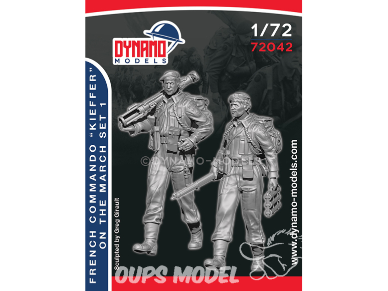 Dynamo models figurine 72042 Commandos Kieffer Français en marche Set 1 1/72