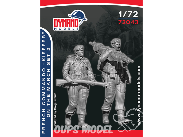 Dynamo models figurine 72043 Commandos Kieffer Français en marche Set 2 1/72