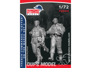 Dynamo models figurine 72044 Commandos Kieffer Français en marche Set 3 1/72