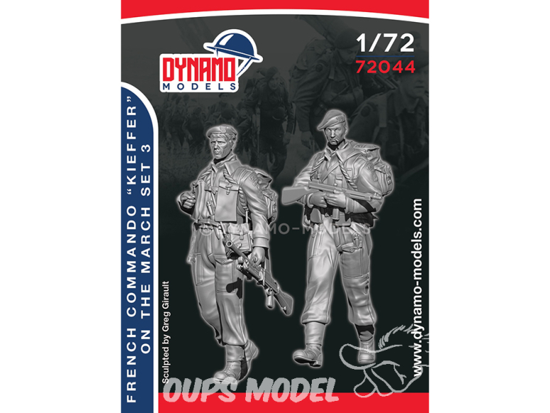 Dynamo models figurine 72044 Commandos Kieffer Français en marche Set 3 1/72