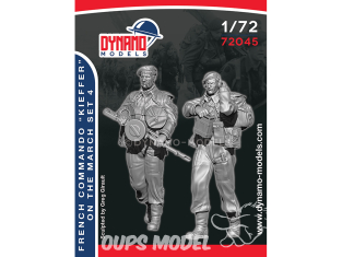 Dynamo models figurine 72045 Commandos Kieffer Français en marche Set 4 1/72