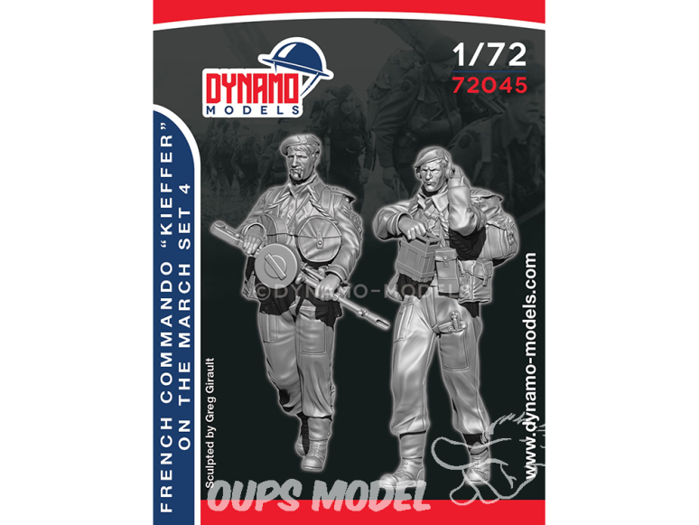 Dynamo models figurine 72045 Commandos Kieffer Français en marche Set 4 1/72