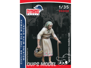 Dynamo models figurine 35008 Civil - Vieille femme marchant avec une canne 1/35
