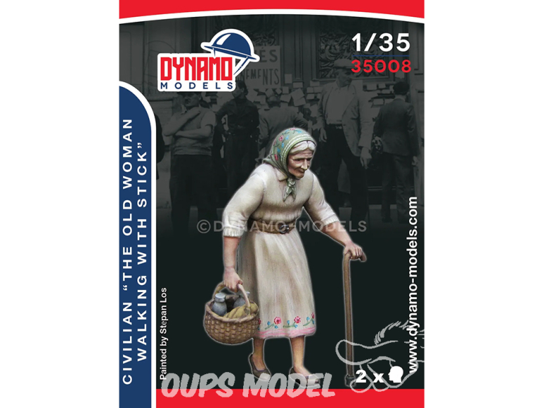 Dynamo models figurine 35008 Civil - Vieille femme marchant avec une canne 1/35