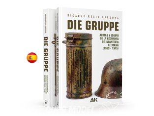 Ak Interactive livre AK130026 DIE GRUPPE ARMES ET ÉQUIPEMENT DE L'ESCADRON D'INFANTERIE ALLEMANDE 1939 – 1945 en Espagnol