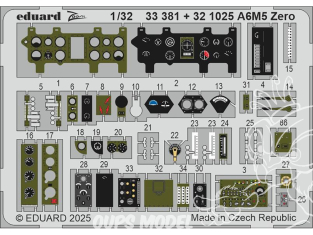 Eduard photodécoupe avion 33381 Zoom intérieur A6M5 Zero Tamiya 1/32