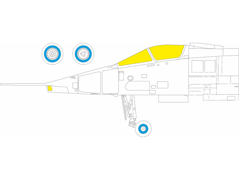 Eduard Express Mask EX1129 Jaguar GR.1 / GR.1A TFace Airfix 1/48