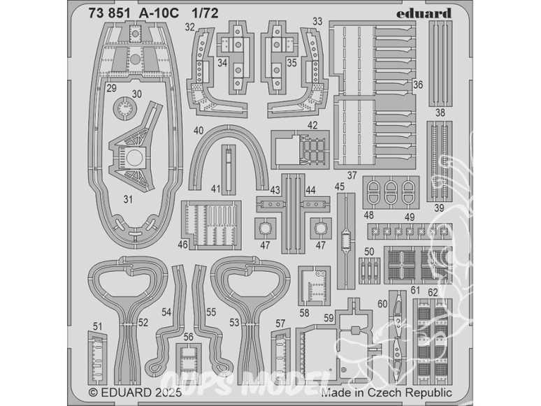 Eduard photodecoupe avion 73851 Amélioration A-10C Great Wall Hobby 1/72