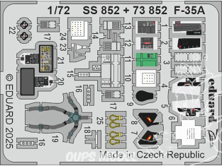 Eduard photodecoupe avion SS852 Zoom amélioration F-35A Revell 1/72