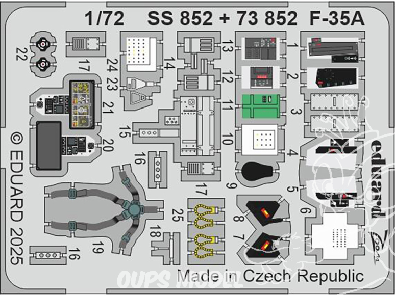 Eduard photodecoupe avion SS852 Zoom amélioration F-35A Revell 1/72