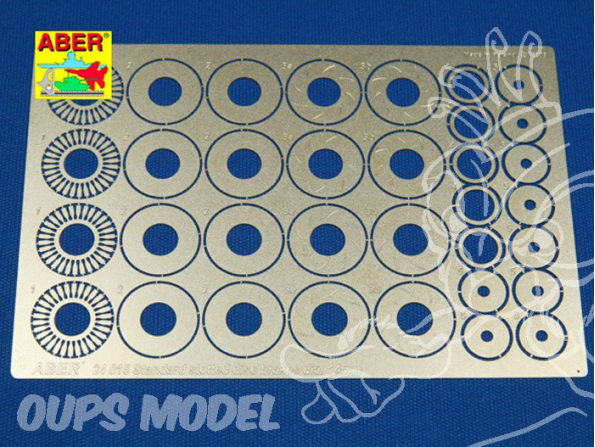 Aber 24015 Set disques de frein ventilés fendu 14mm pour Tamiya Aoshima et Fujimi 1/24