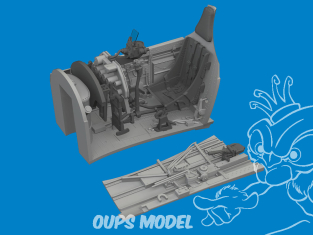 Eduard kit d'amelioration avion brassin Print 6481124 Cockpit avec siège Late P-40E Eduard 1/48