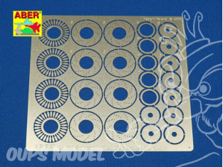 Aber 24019 Set disques de frein ventilés percé 14mm pour Tamiya Aoshima et Fujimi 1/24