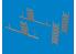 Eduard kit d&#039;amelioration avion brassin Print 6481012 Racks bombes B-26B Icm 1/48