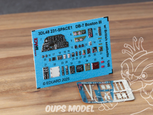 Eduard Space décalques 3D 3DL48231 DB-7 Boston III avec harnais Britanniques HK Models 1/48