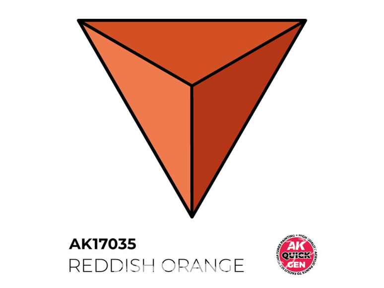 Ak interactive peinture acrylique 3G AK17035 ORANGE ROUGEÂTRE QUICK GEN COLOR 18ml