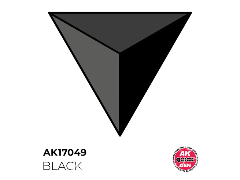 Ak interactive peinture acrylique 3G AK17049 NOIR QUICK GEN COLOR 18ml