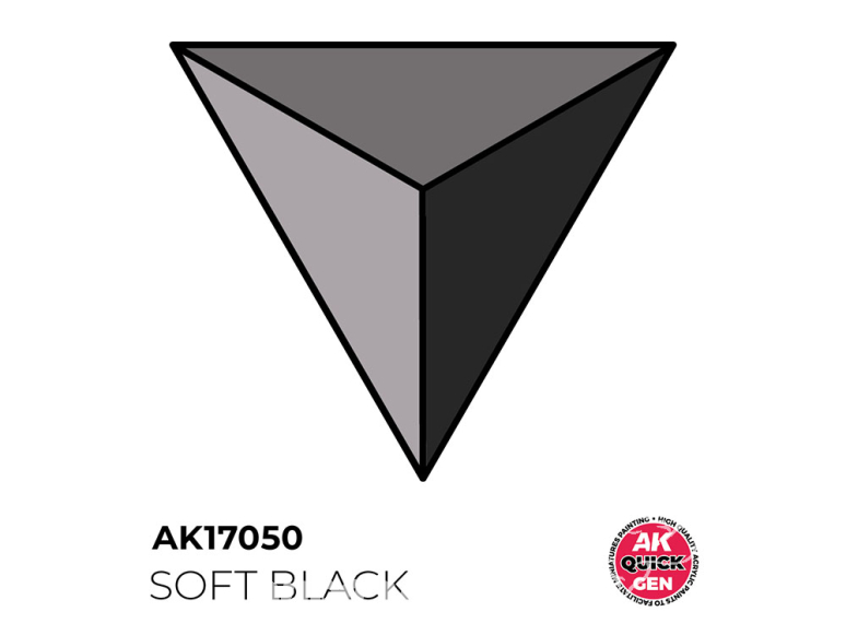 Ak interactive peinture acrylique 3G AK17050 NOIR DOUX QUICK GEN COLOR 18ml