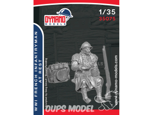Dynamo models figurine 35075 Fantassin Français au repos WWI 1/35
