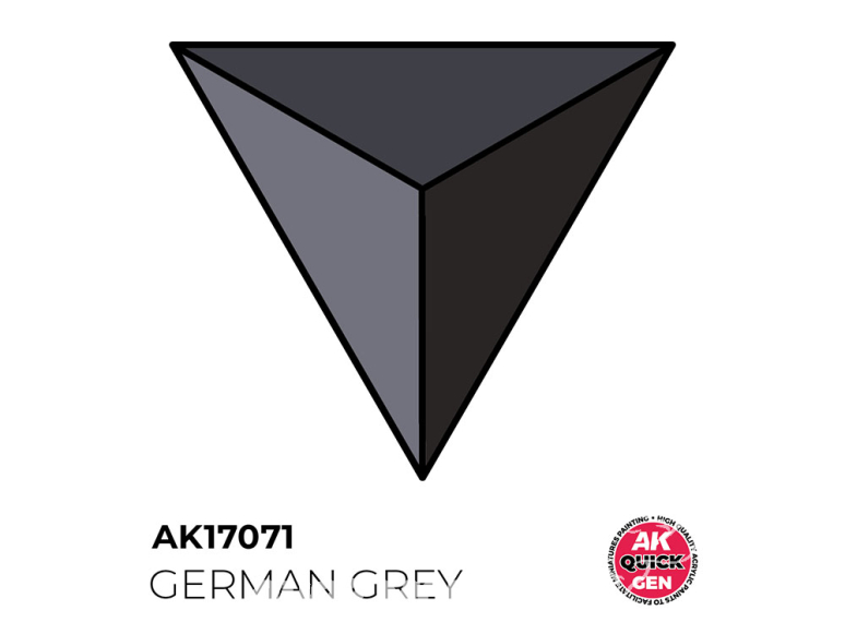 Ak interactive peinture acrylique 3G AK17071 GRIS ALLEMAND QUICK GEN COLOR 18ml