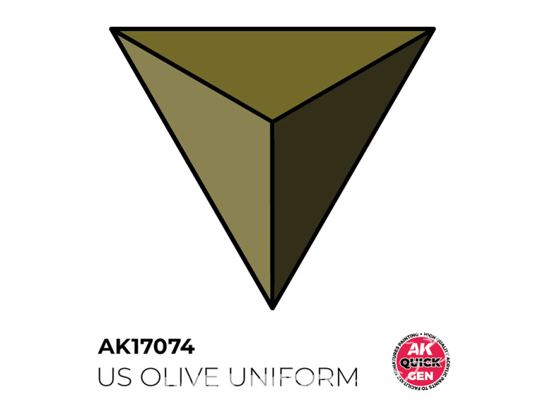 Ak interactive peinture acrylique 3G AK17074 OLIVE US POUR UNIFORME QUICK GEN COLOR 18ml