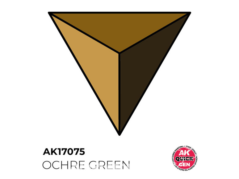 Ak interactive peinture acrylique 3G AK17075 OCRE VERT POUR UNIFORME QUICK GEN COLOR 18ml