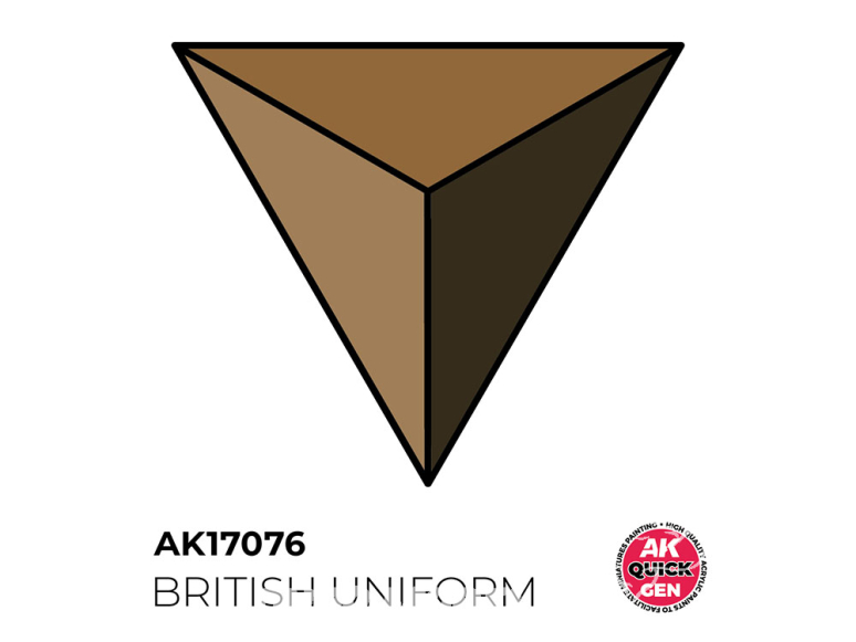 Ak interactive peinture acrylique 3G AK17076 UNIFORME BRITANNIQUE QUICK GEN COLOR 18ml
