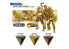 Ak interactive peinture acrylique 3G AK17502 UNIFORMES DAK ALLEMANDS QUICK GEN COLOR Set 3x18ml