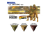 Ak interactive peinture acrylique 3G AK17505 UNIFORMES AMÉRICAINS WWII QUICK GEN COLOR Set 3x18ml